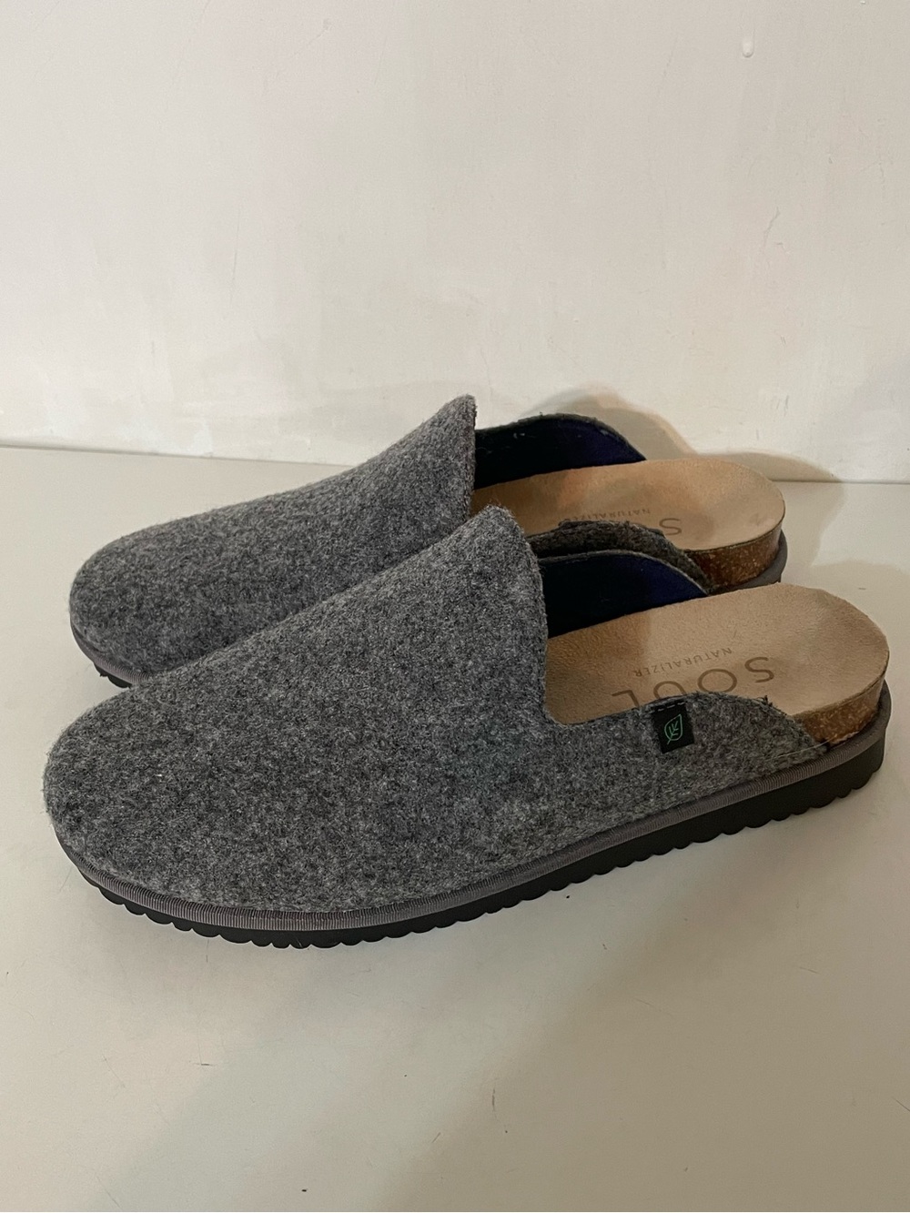 SOUL Naturalizer Gray Wool Clogs